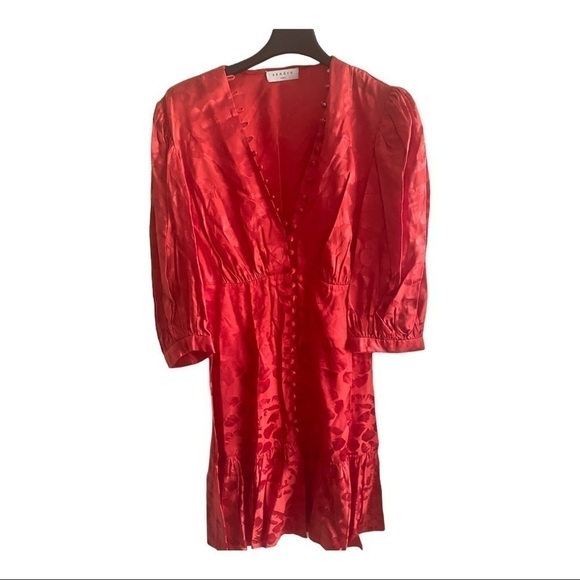 SANDRO Azelie silk-blend mini dress (red) - Picture 4 of 16